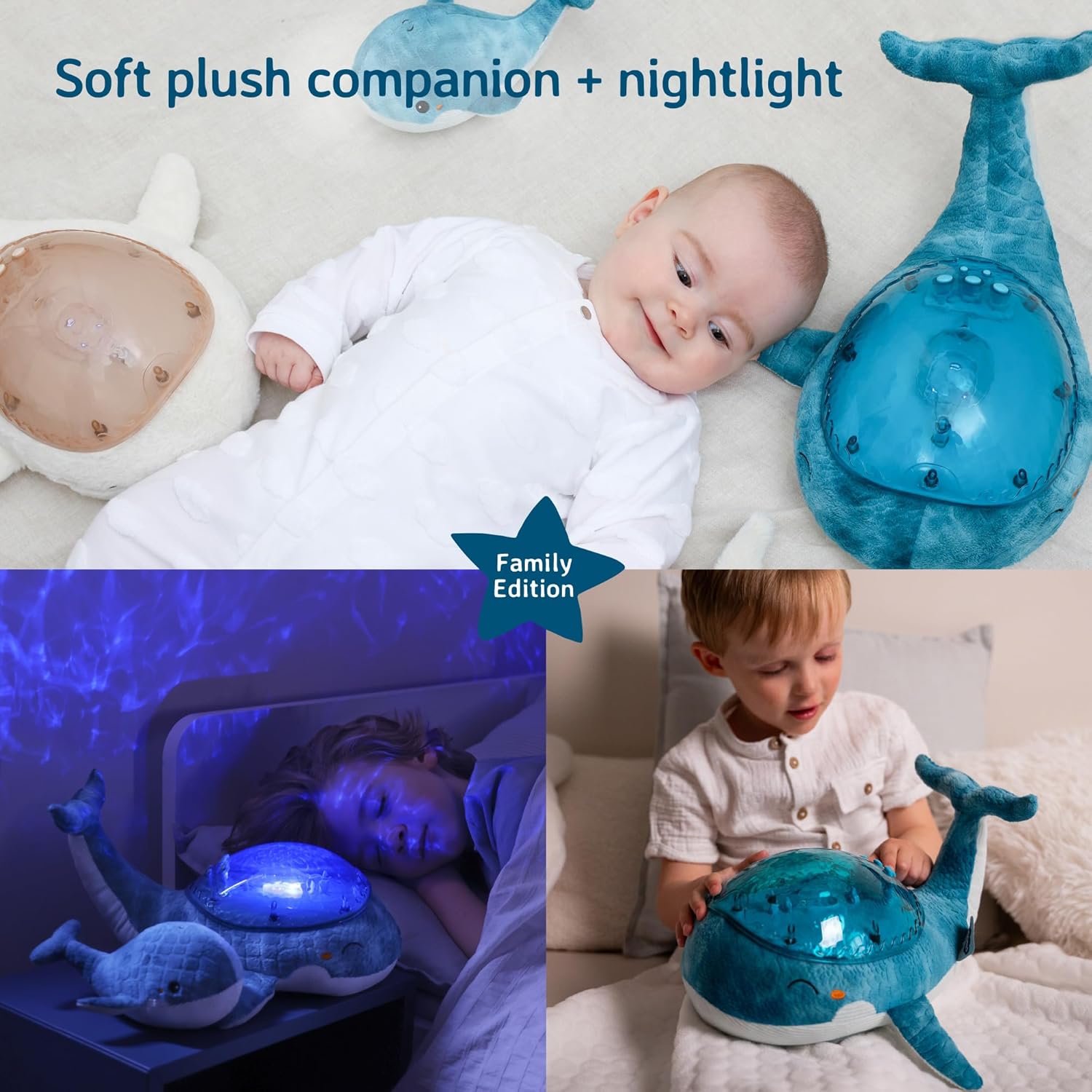 Cloud B Ocean Projector Nightlight with White Noise Soothing Sounds | Adjustable Settings and