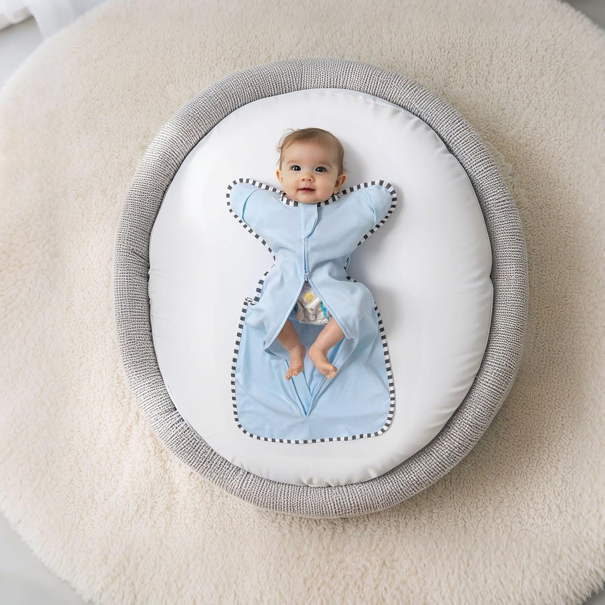 Transition Swaddle, 2 Pack 100% Cotton Baby Sleep Sack, 2-Way Zipper Infant Arm Up Swaddle for