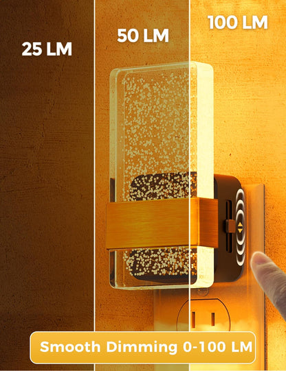 L LOHAS LED Night Light [2 Pack], Amber Night Lights Plug Into Wall, Dusk to Dawn Sensor, 0-100LM
