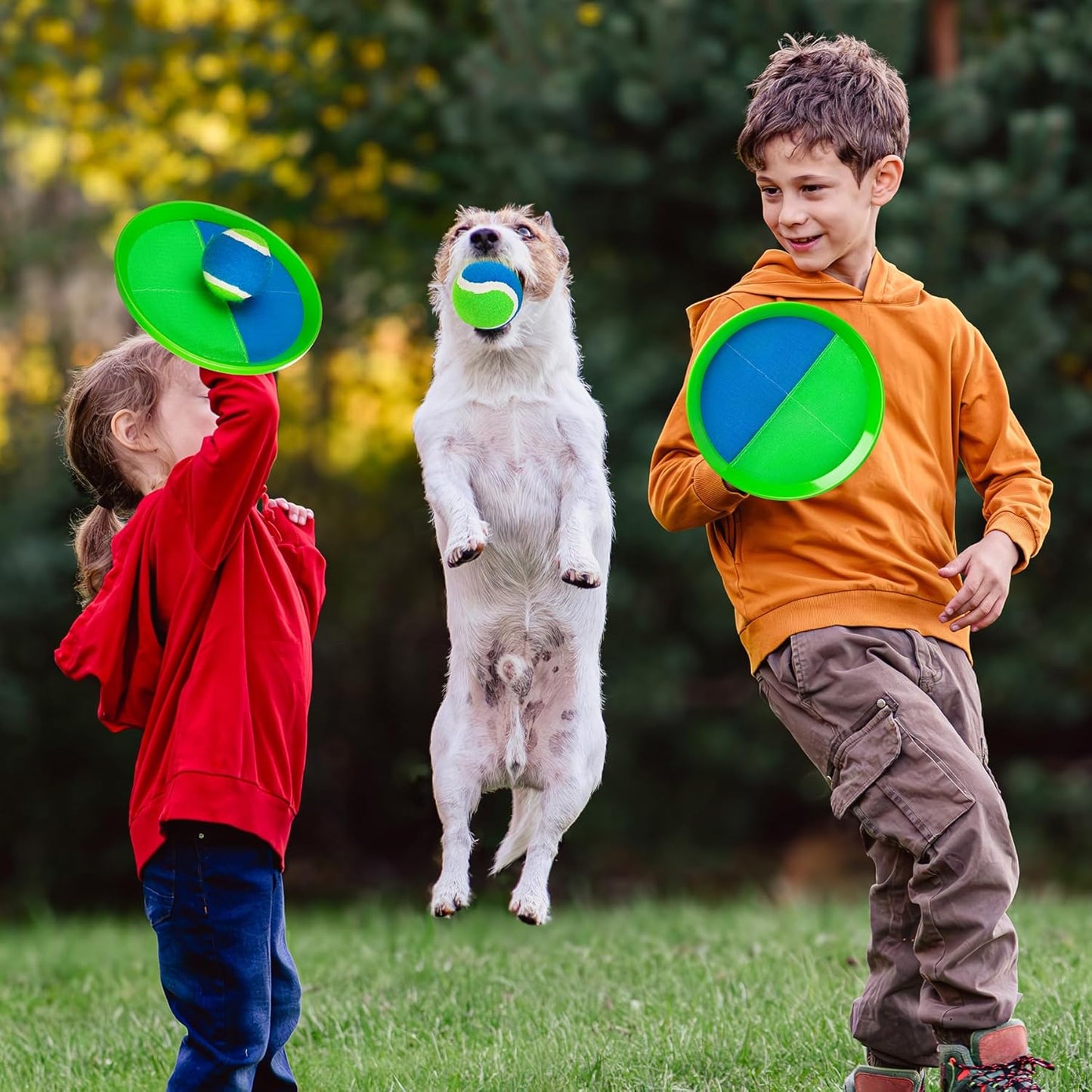 EVERICH Upgraded Toss and Catch Ball Game Set - Indoor and Outdoor Games for Kids 3-12, Beach Sand