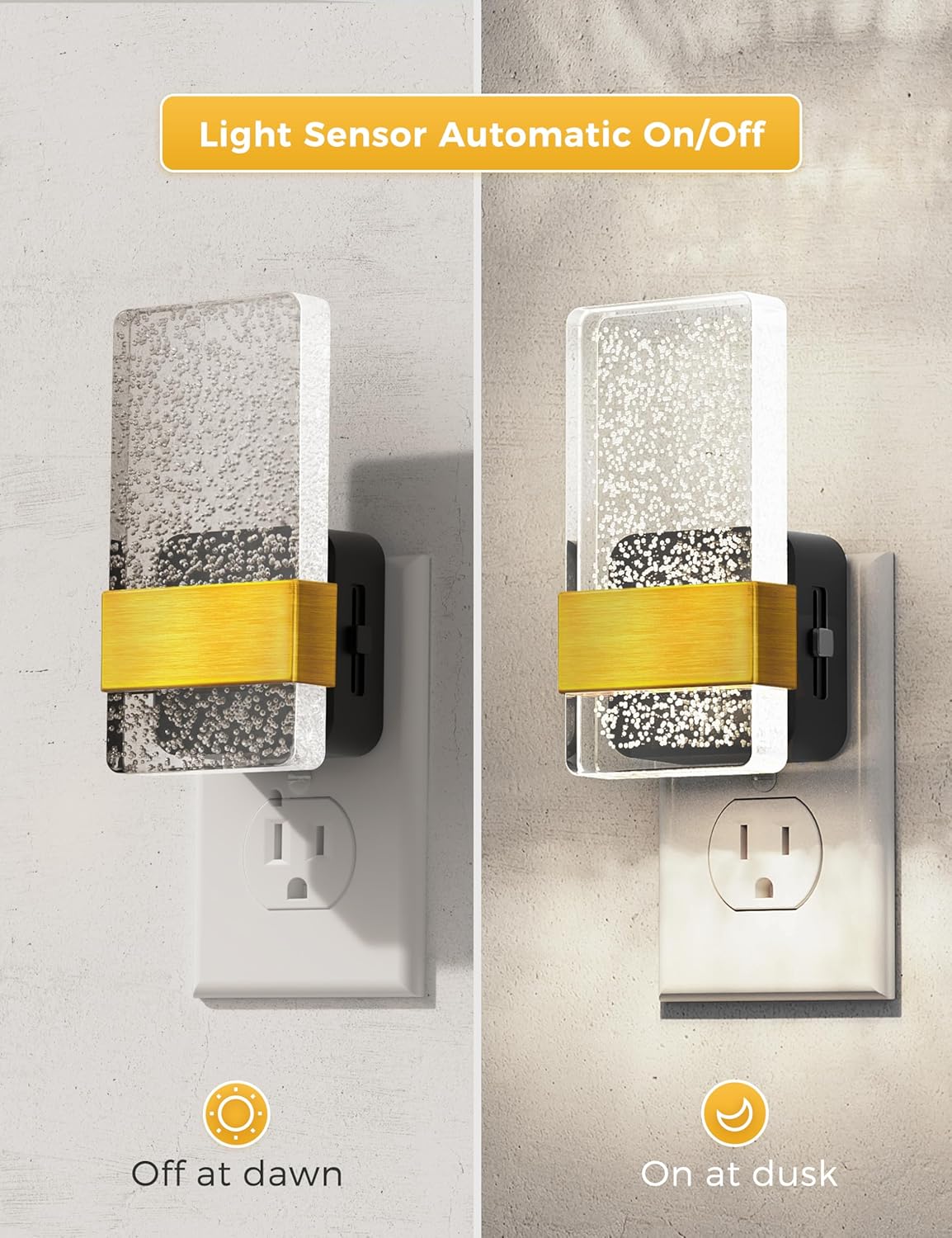 L LOHAS LED Night Light [2Pack], Night Lights Plug Into Wall, Decorative Night Lights with