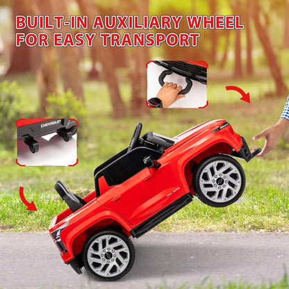 Qaba 12V Kids Ride on Truck, Chevrolet Silverado EV RST Licensed Electric Car with Parent Remote