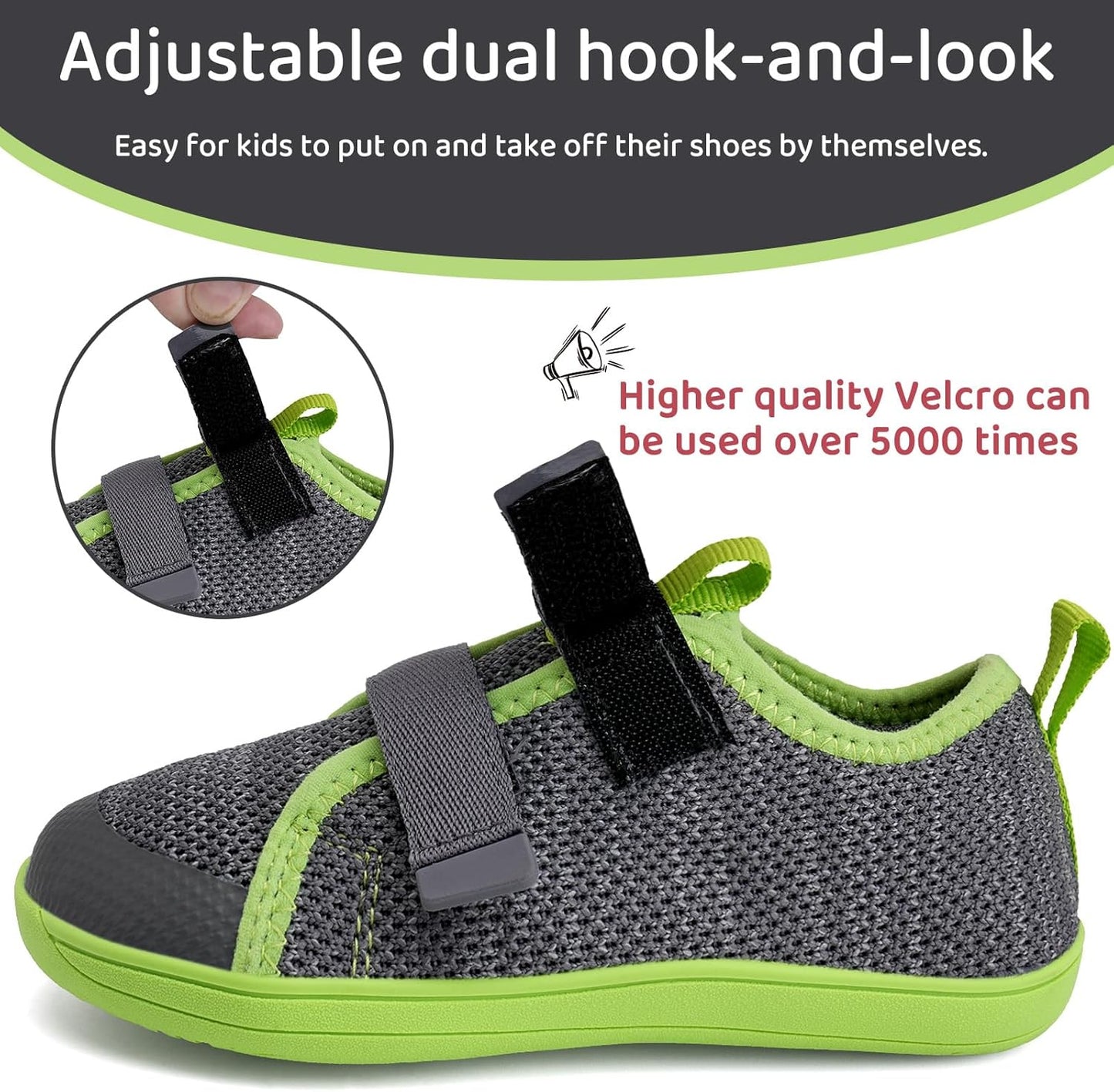 WateLves Toddler Little Kids Wide Barefoot Shoes The First Walking Shoes Girls Boys Breathable Zero