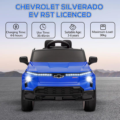 Qaba 12V Kids Ride on Truck, Chevrolet Silverado EV RST Licensed Electric Car with Parent Remote