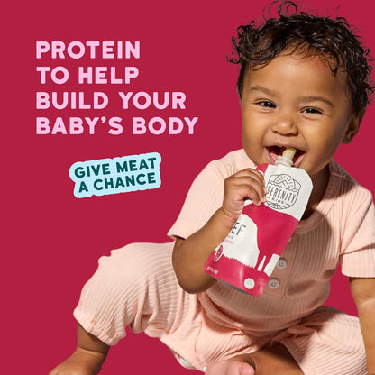 Serenity Kids 6+ Months Baby Food Pouch Puree - Grass Fed Beef, Kale & Sweet Potato - Ethically