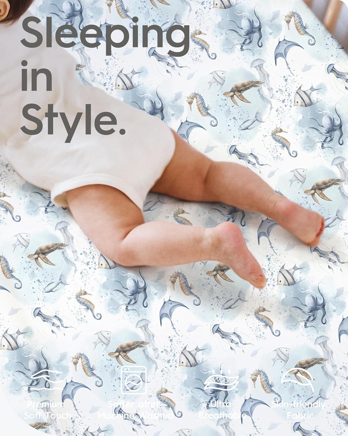 Baby Crib Sheets Boy Girl for Standard Crib Mattress - Ultra Soft Jersey Knit Neutral Crib Mattress