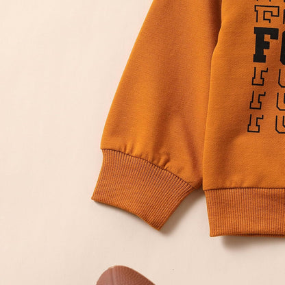 Baby Boy Clothes Fall 6 12 18 24 Months Football Long Sleeve Pullover Tops & Pant Sets Toddler