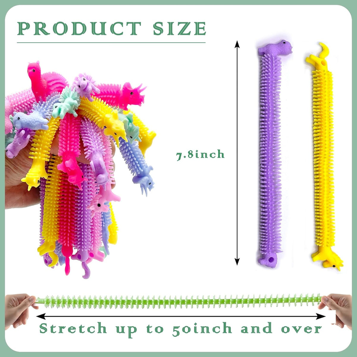 30 Pack Stretchy Strings Fidget Toys - Vibrant Sensory Toys for Kids and Adults Stress Relief
