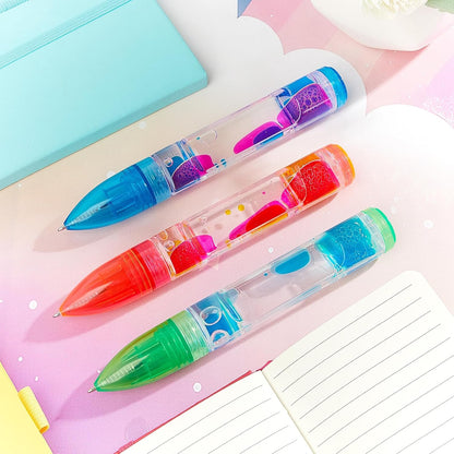 3 Pcs Liquid Motion Bubbler Pens Cool Pens Fidget Pen Fun Liquid Timer Pen Fidget Toys Office Desk