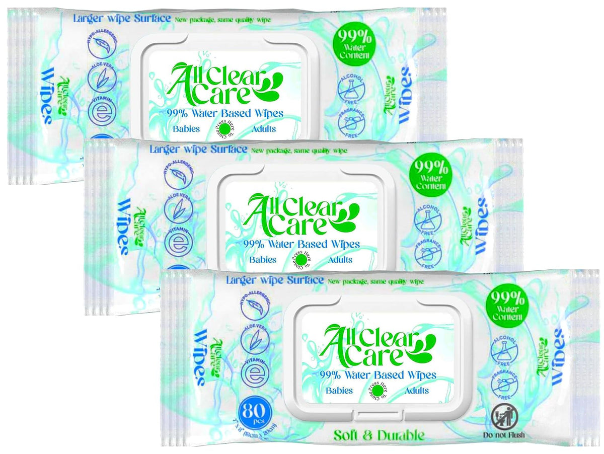 Baby Wipes, Unscented Wipes for Sensitive Skin, Large Soft Durable & 99% Water Based, Gentle &
