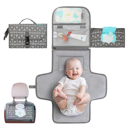 Kopi Baby Portable Diaper Changing Pad - Baby Diaper Changer Travel Bag with Wipes Pocket, Smart