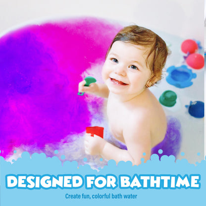 Tub Works® Bath Color Fizzies, 150 Count | Nontoxic & Fragrance-Free | Fizzy, Bath Color Tablets