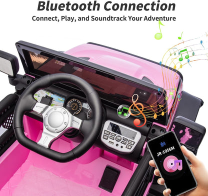 4WD Kids Ride on Car Truck, 12V 7Ah Kids Electric Vehicles Car Ride on Toy for Toddlers with Remote