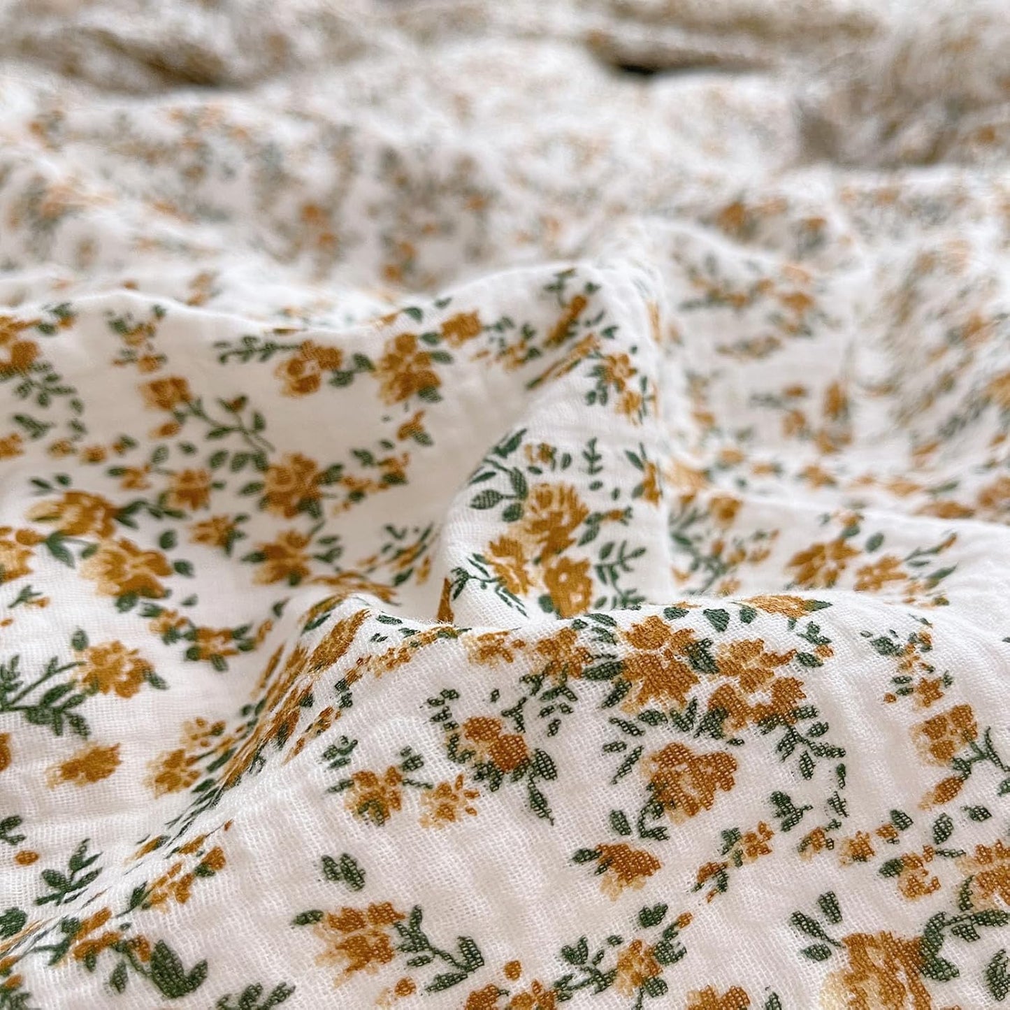 BuLuTu Soft Cotton Muslin Kids Toddler Pillowcases Hibiscus Flowers Pattern, Shabby Chic Floral