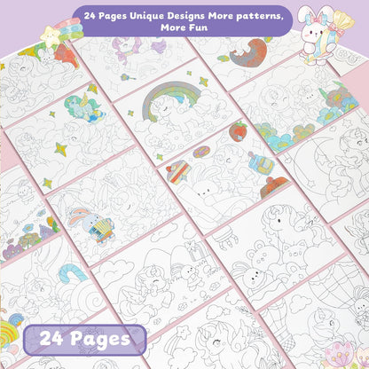 gesboole Paint with Water Coloring Books for Kids Ages 3-5, 4-8 – Cute Coloring Book for Teens,Arts