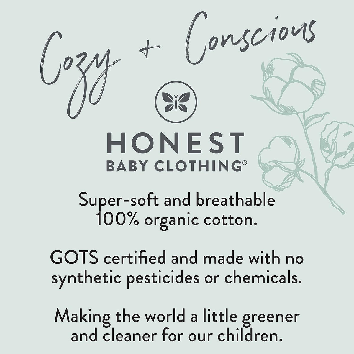 HonestBaby unisex-baby 10-pack Short Sleeve Bodysuits One-piece 100% Organic Cotton for Infant Baby