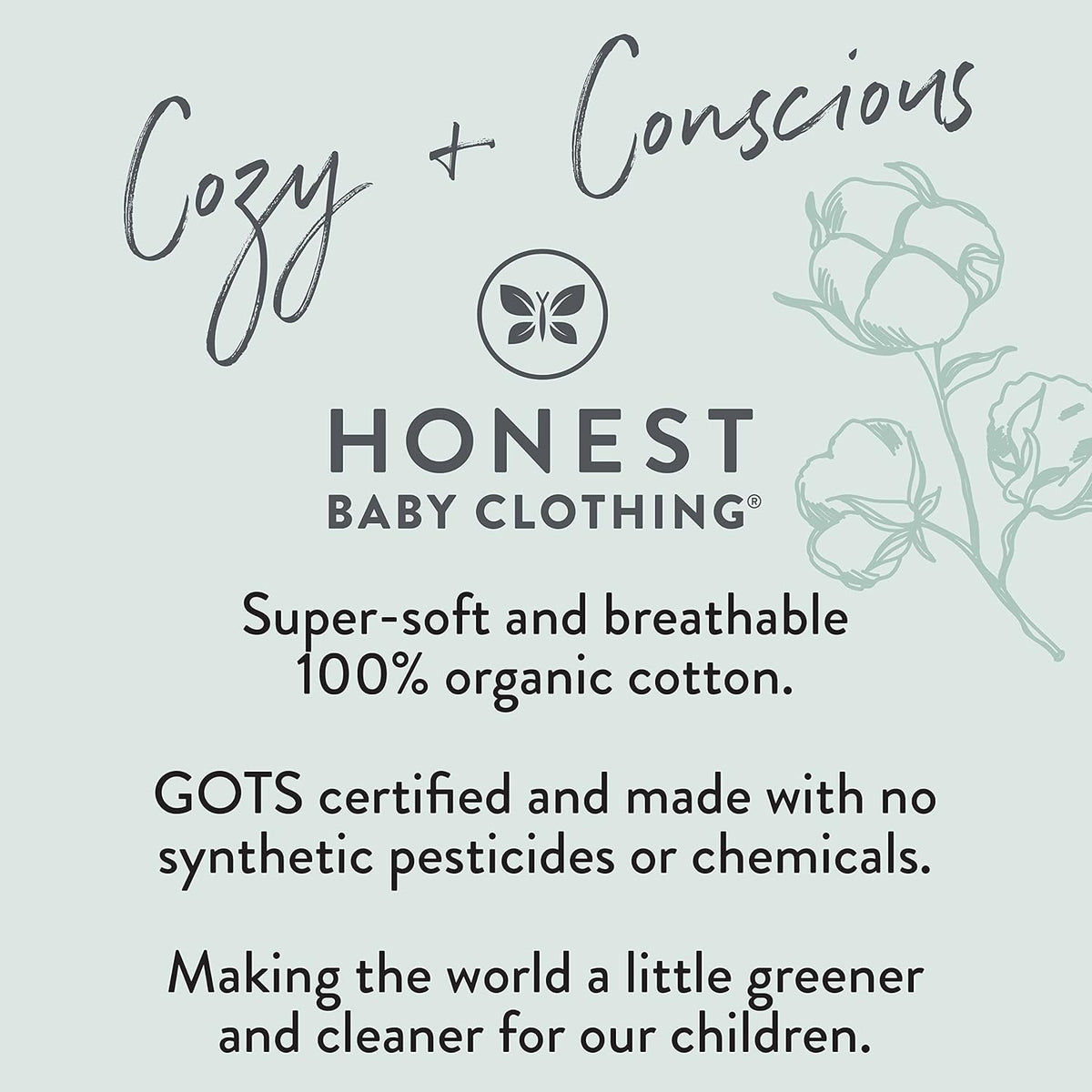 HonestBaby unisex-baby 10-pack Short Sleeve Bodysuits One-piece 100% Organic Cotton for Infant Baby