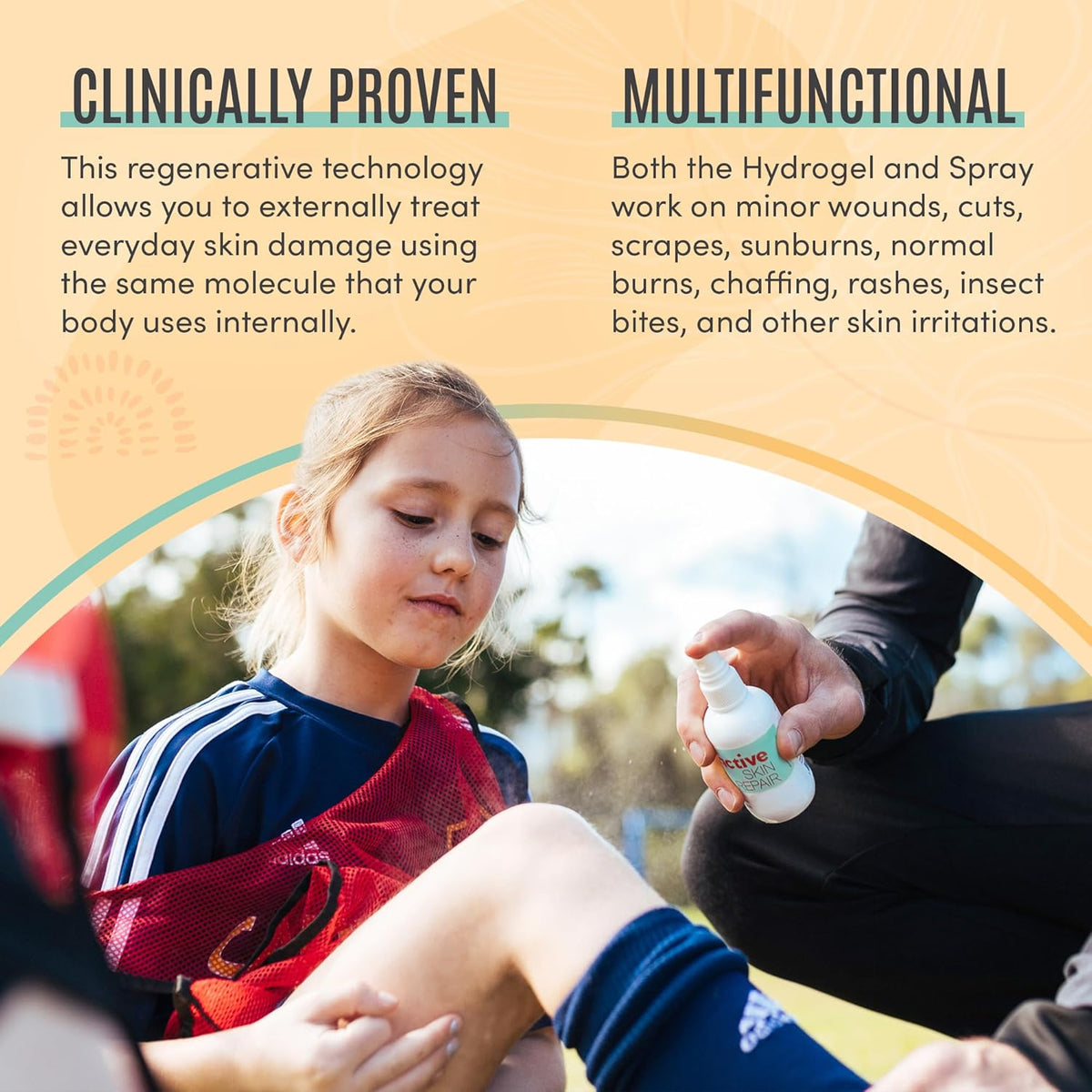 Active Skin Repair - First Aid Natural & Non-Toxic Healing Ointment & Antiseptic Spray for Minor
