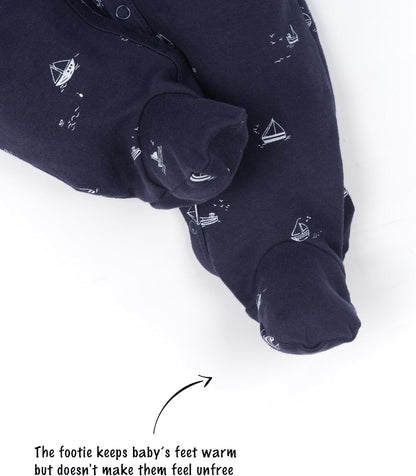 Baby Boys Girls Cotton Footies Multi Pack Long Sleeve Baby Footed One-Piece Jumpsuit Multi Pack