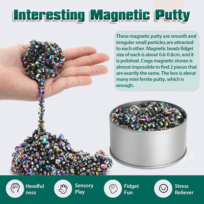 Magnetic Putty Over 1000 Weak Magnetic Beads Fidget Ferrite Putty Crags Magnetic Stones Fun Quiet