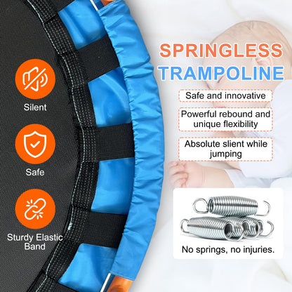 Ativafit 36inch Mini Toddler Trampoline for Kids Ages 1-6 Indoor Outdoor Folding Small Rebounder