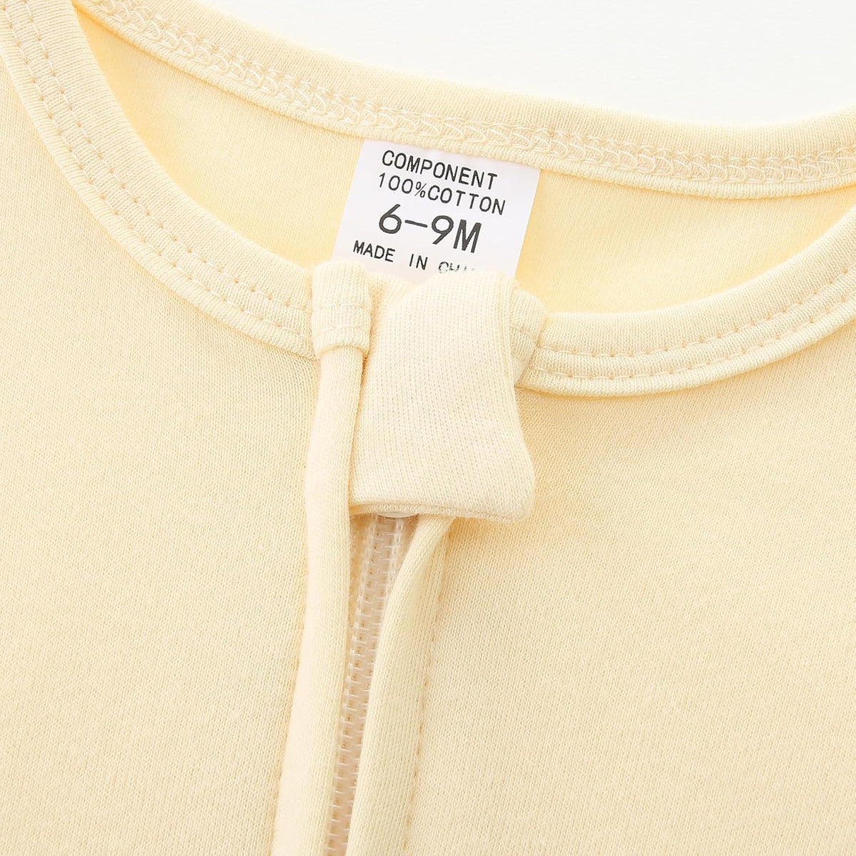 Baby Romper 100% Organic Cotton Pajamas One Piece Long Sleeve Zipper Footie Onesie for 0~12M Baby