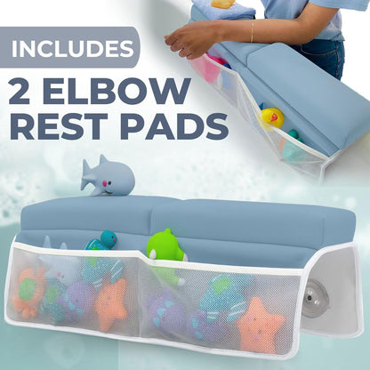 Comfortable Baby Bath Kneeler and Elbow Rest Pad Set – Thick Memory Foam Bath Kneeling Pad with