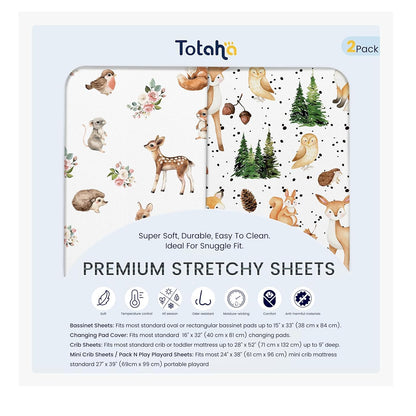 TotAha Changing Pad Cover, Buttery Soft Diaper Changing Pad Covers for Girls Boys, Super Stretchy