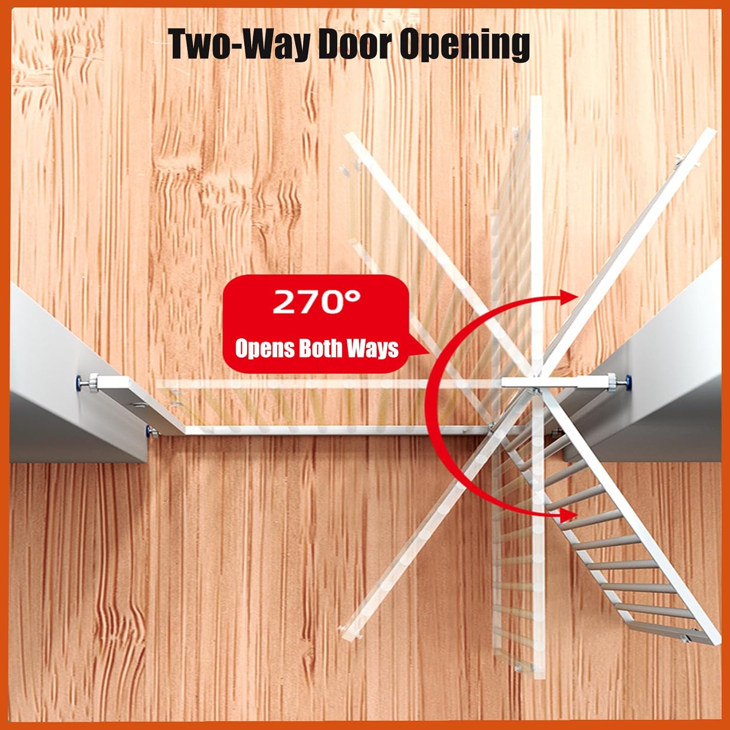 55.1 Inch Tall Baby Gate Auto Close Dog Gate Adjustable 29.92"- 43" Wide Pressure Mounted Walk