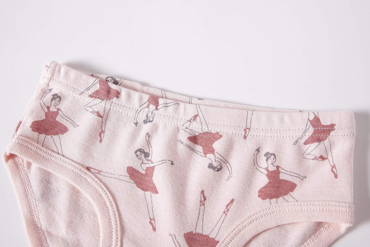 Cadidi Dinos Little Girls' Soft Cotton Underwear Kids Cool Breathable Comfort Panty Briefs Toddler