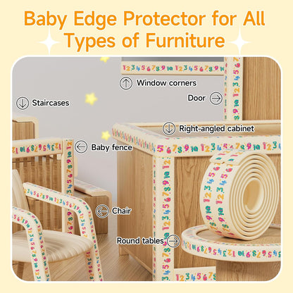 Edge Protector for Baby 6.5ft Soft Protective Foam Cushion Furniture Edge and Corner Guards Baby