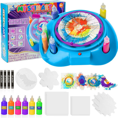 Spin Art Machine Variable Speed, Battery Operated Spinner - Paint Spinner with Splatter Guard