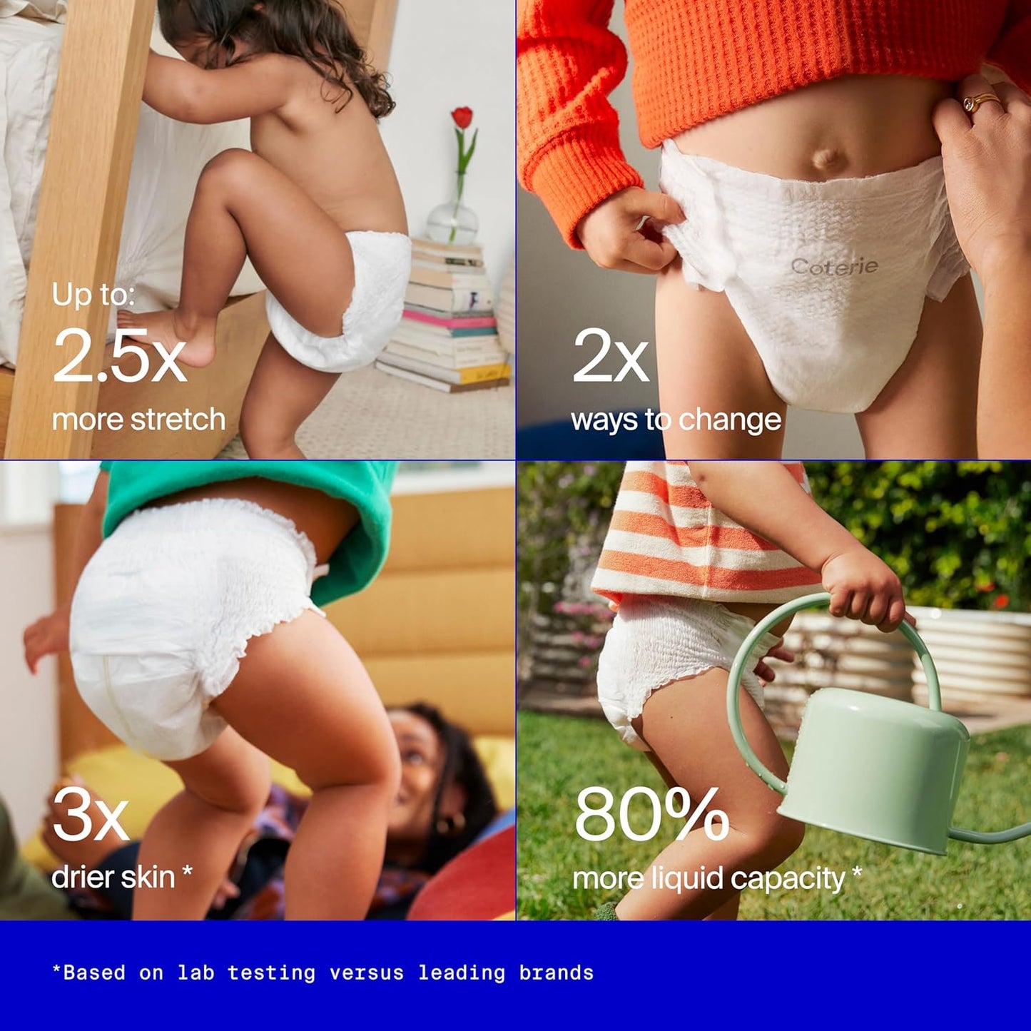 Coterie The Pant, Size 5, Pull Up Style Diapers for Sensitive Skin, Hypoallergenic, Super Absorbent