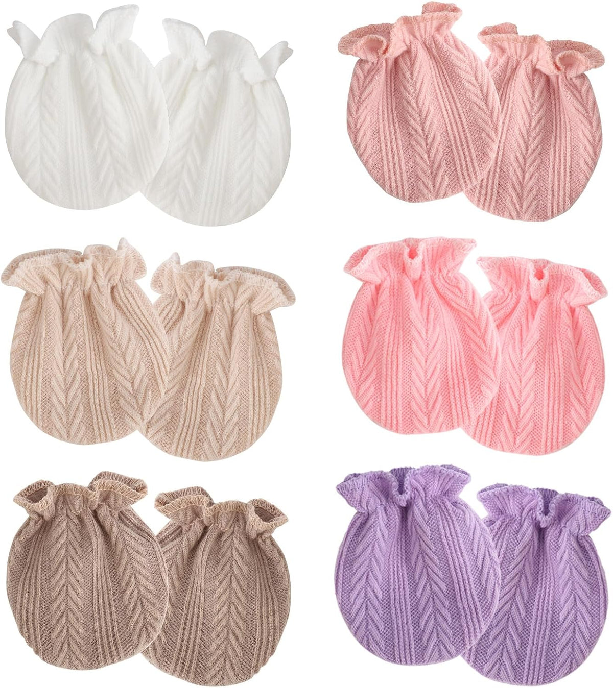 Newborn Baby Mittens No Scratch Cotton Elastic Wrist Gloves Infant Toddler Mittens for Baby Boy