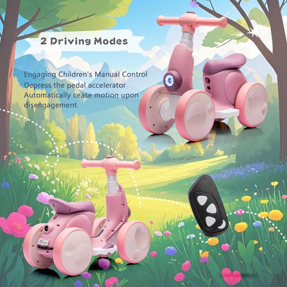6V Electric Baby Balance Bike for 1 Year Old Boys Girls Ride on Toys 12-48 Months Toddler Balance