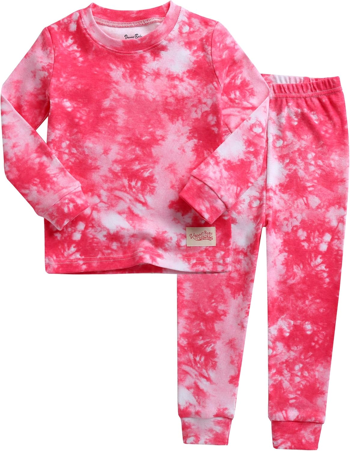 VAENAIT BABY 12M-12Y Toddler Kids Boys Girls 100% Cotton Marbling Tiedye Sung Fit Sleepwear Pajamas