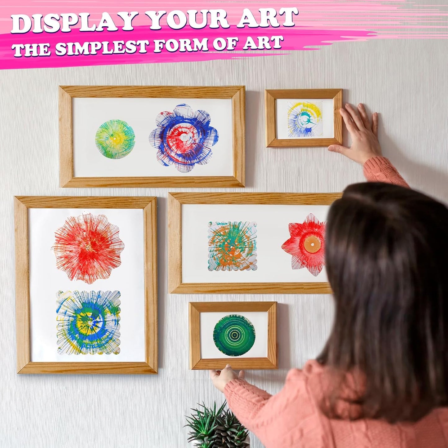 Arts and Crafts for Kids Ages 4-8,Paint Spin Art Machine Kit,Art Craft Set for 6-9 Year Old,Cool
