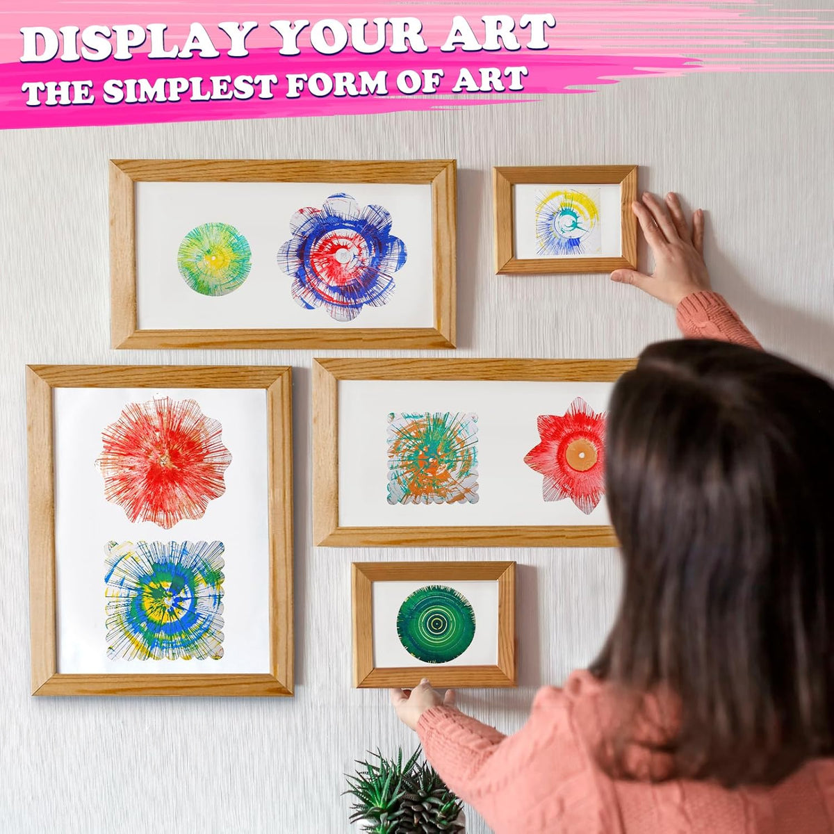 Arts and Crafts for Kids Ages 4-8,Paint Spin Art Machine Kit,Art Craft Set for 6-9 Year Old,Cool