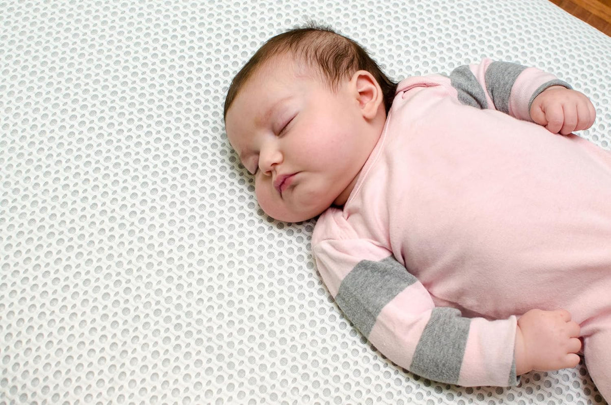 Lullaby Earth Breathe Safe Air Breathable Crib Mattress Pad, Removable Mattress Cover with