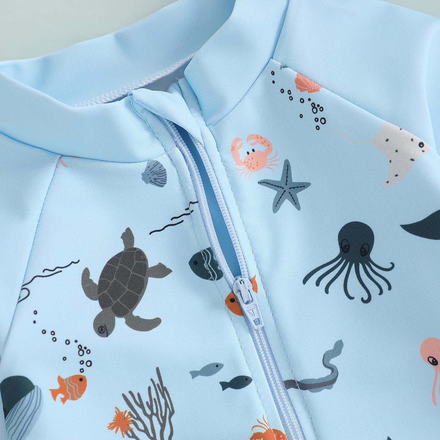 Hnyenmcko Baby/Toddler Boy Rash Guard Swimsuit Long Sleeve One Piece Zipper Swimwear Sunsuit Infant