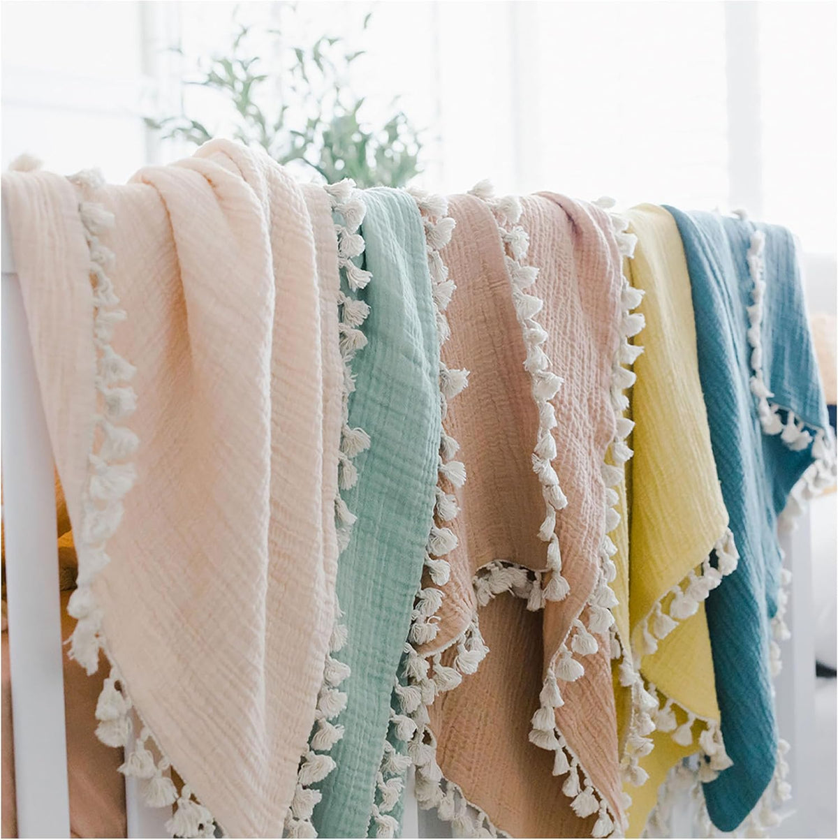 Crane Baby Muslin Swaddle Blanket, Soft Cotton Lightweight Nursery and Stroller Blanket for Baby