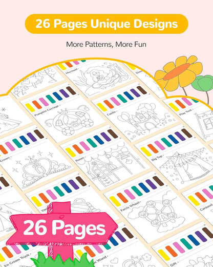 TECJOE Paint with Water Coloring Books for Toddlers, Princess Series Watercolor Set with 3 Brushes