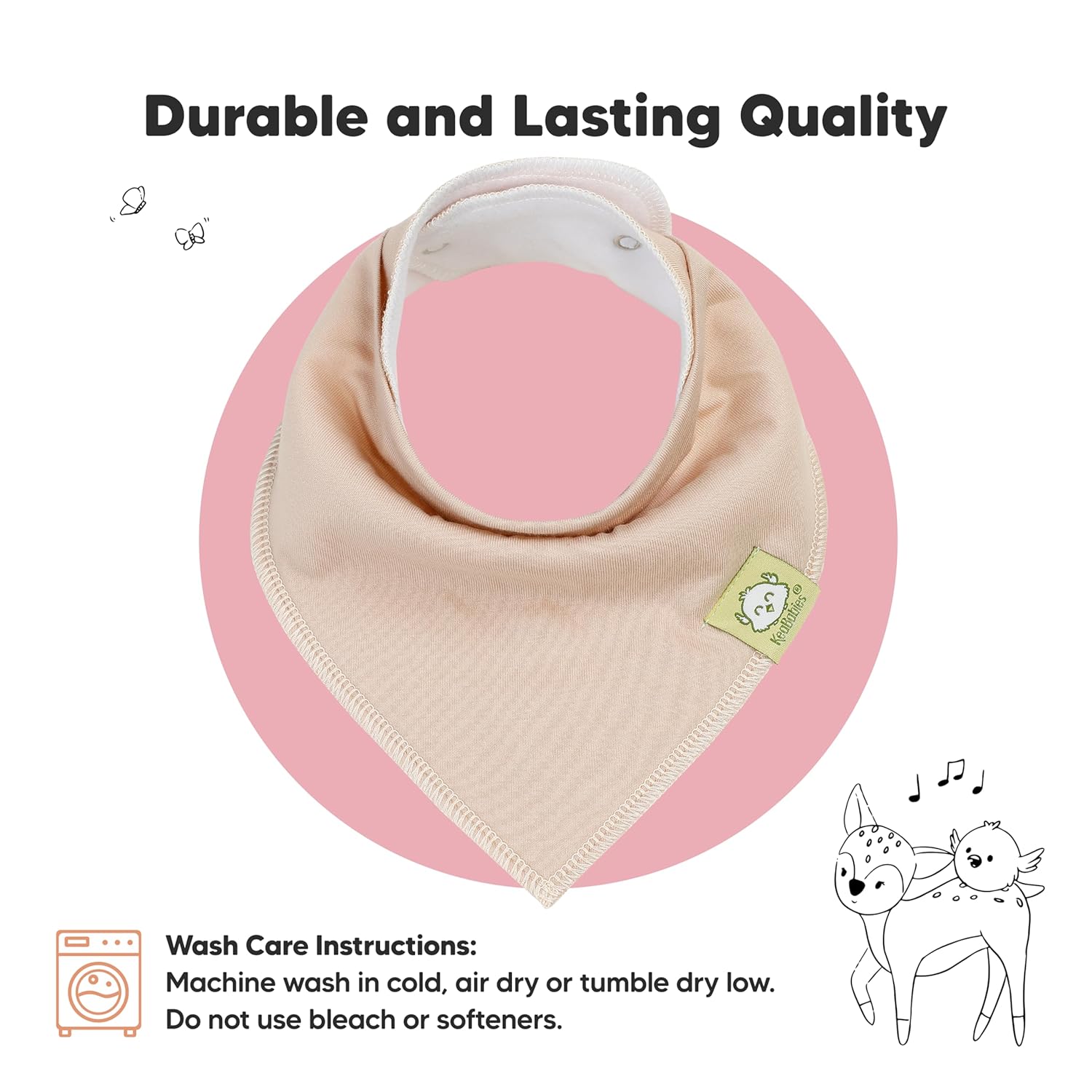 8-Pack Organic Baby Bandana Bibs for Girls - Super Absorbent Triangle Baby Bibs for Drooling and