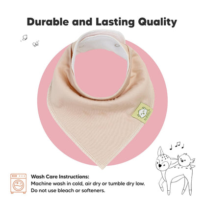 8-Pack Organic Baby Bandana Bibs for Girls - Super Absorbent Triangle Baby Bibs for Drooling and