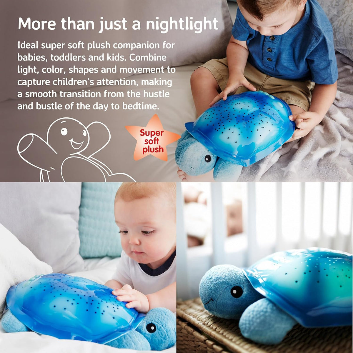 Cloud b Calming Nightlight Star Projector | Gentle Brightness | 3 Colors | 8 Constellations |