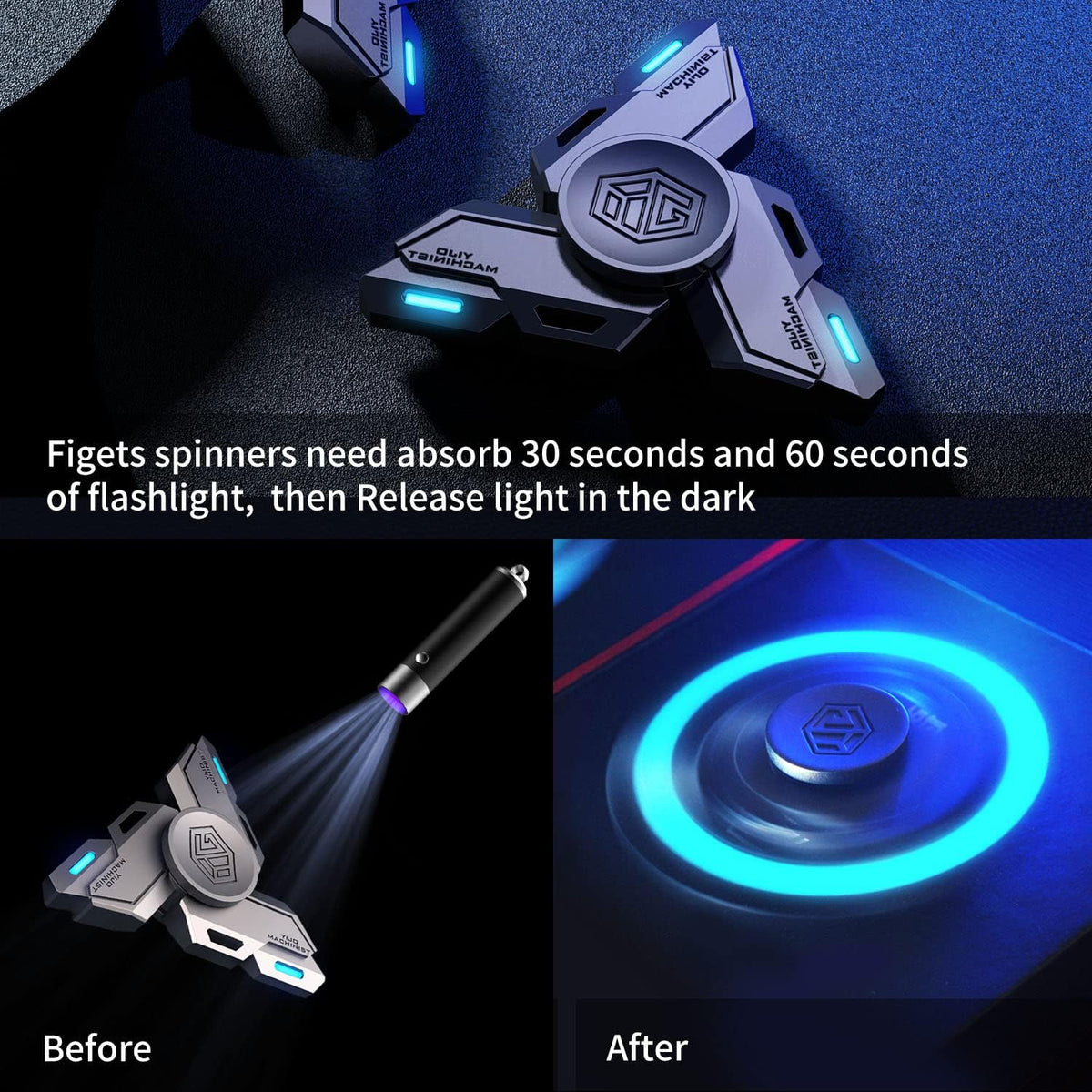 Fidget Spinners, Spinner Gifts for Adults and Kids, Stress Anxiety ADHD Relief Figets Toy, Metal