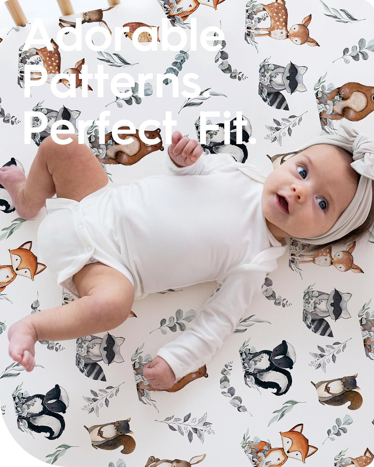 Crib Sheet Netural, Premium Soft Jersey Knit Fitted Crib Sheet, Crib Mattress Sheet, 28''x52''x9''