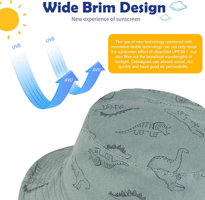 Durio Baby Bucket Sun Hat Toddler Hats Summer Beach Hat UPF 50+ Sun Protection Bucket Hats for Kids