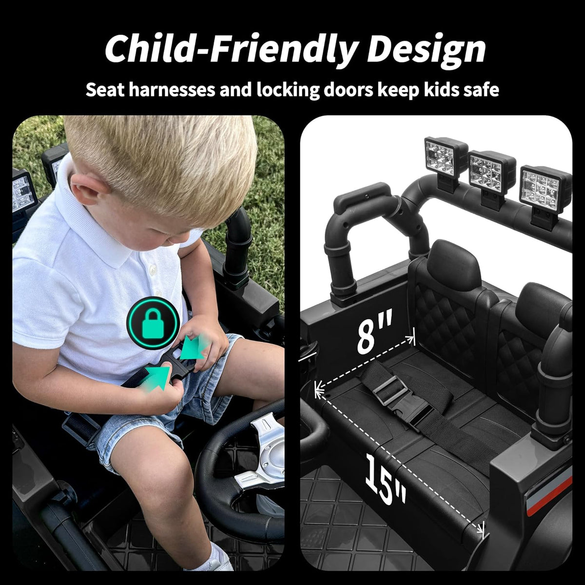12V Kids Ride on Car Truck, Kids Electric Vehicles Car Ride on Toy for Toddlers 3-5 with Remote