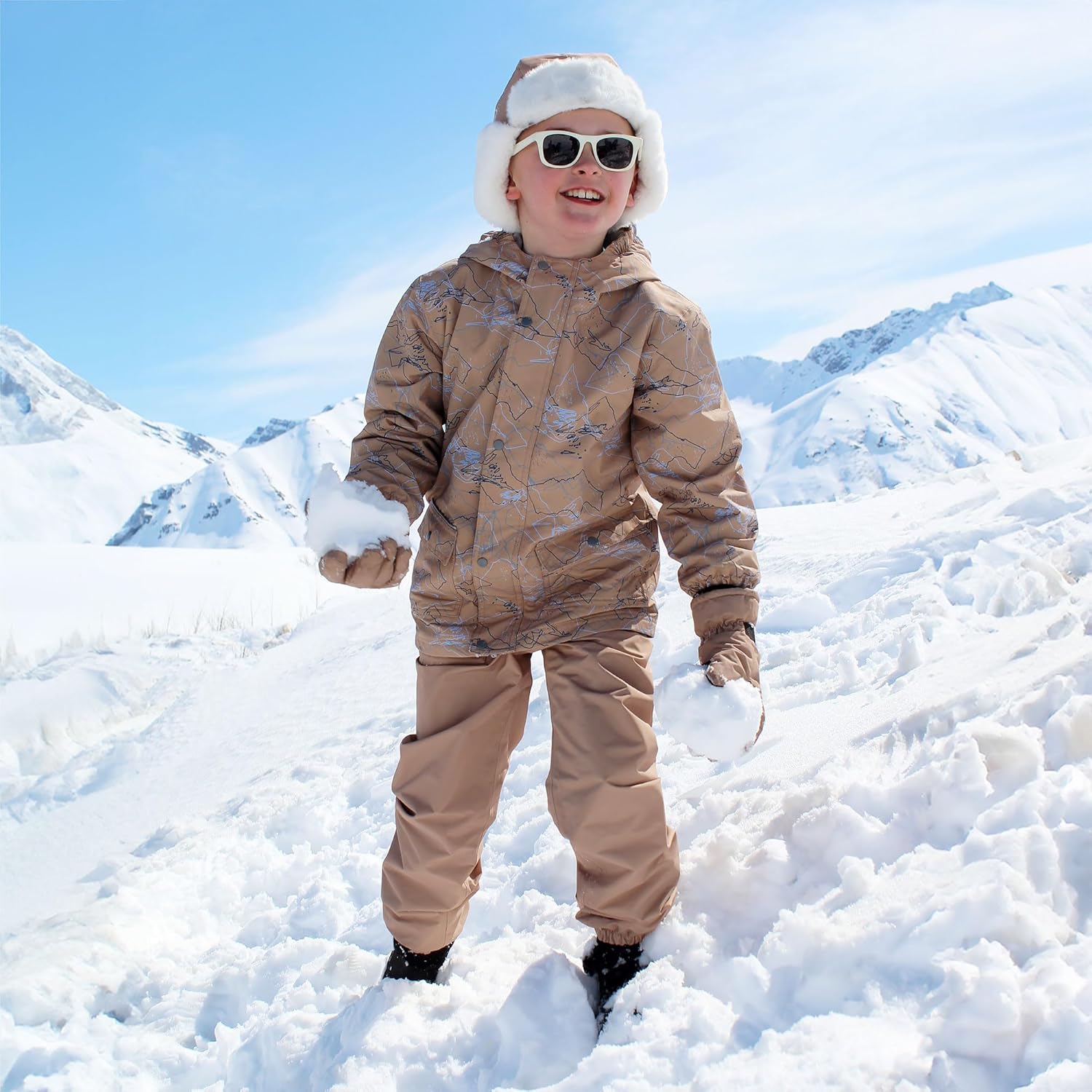 JAN & JUL Waterproof Fleece Lined Rain Jacket, Raincoat for Kids